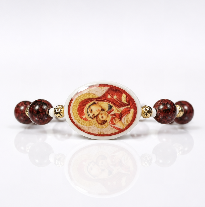 Semi-precious stone hand rosary
